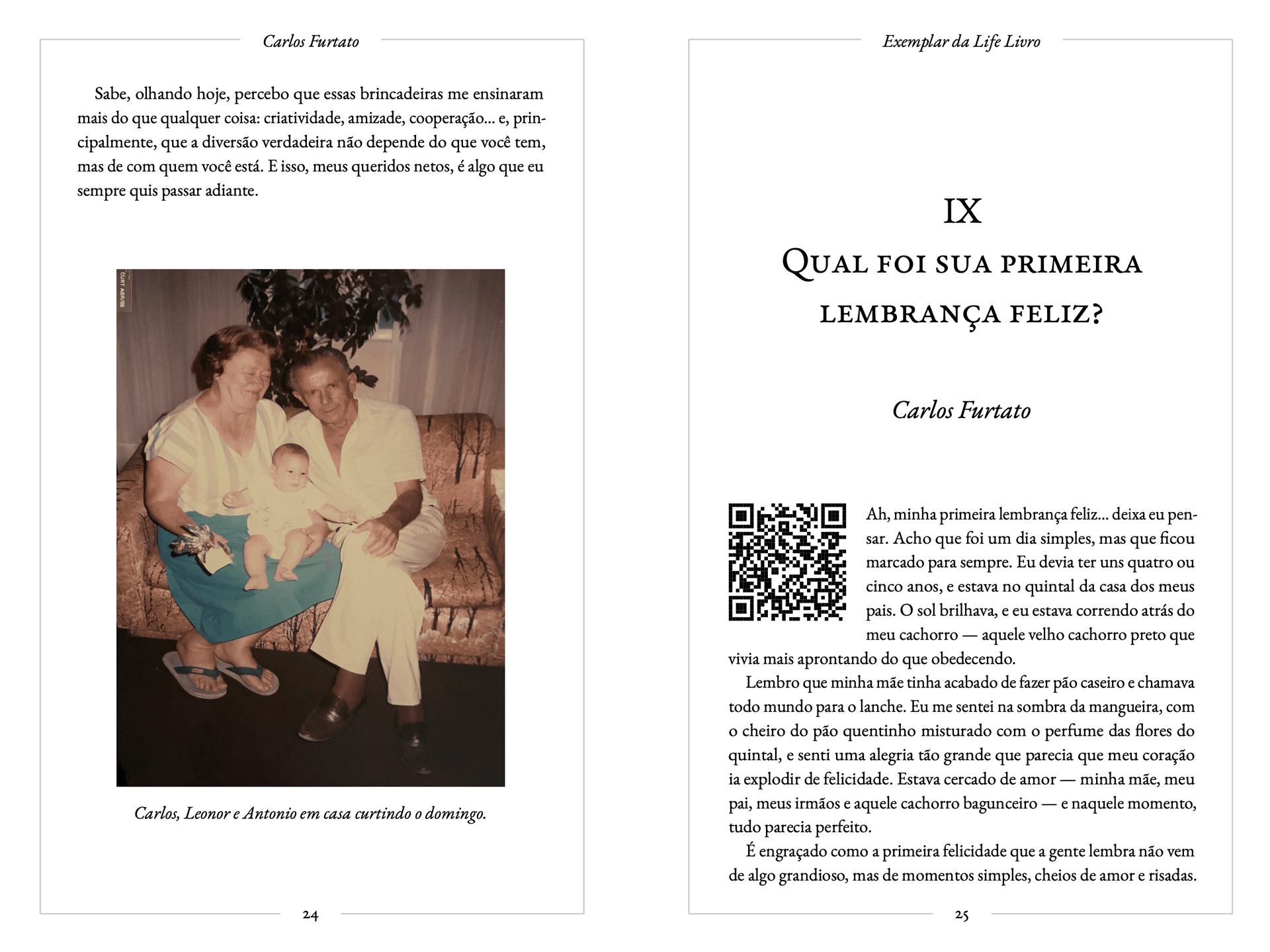 Book display showing sample pages